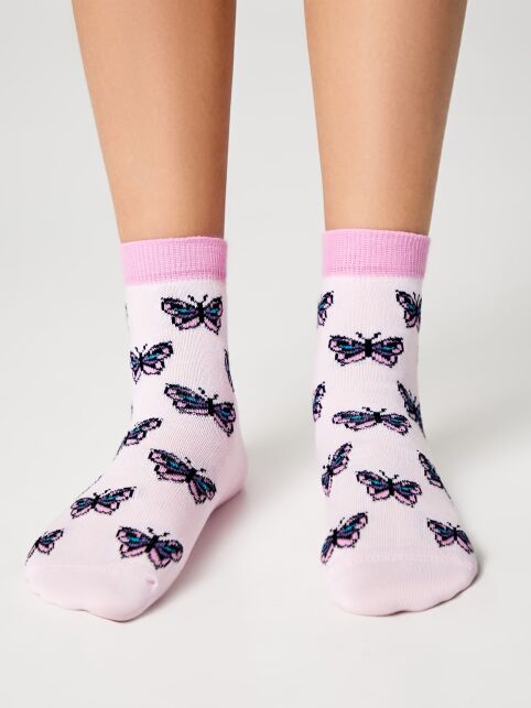 Хлопковые носки TIP-TOP с рисунком "Бабочки" - купить в интернет-магазине Conte