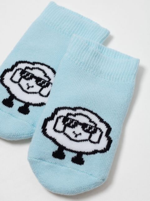Махровые бледно-бирюзовые носки SOF-TIKI с рисунком «барашек» - купить в интернет-магазине Conte