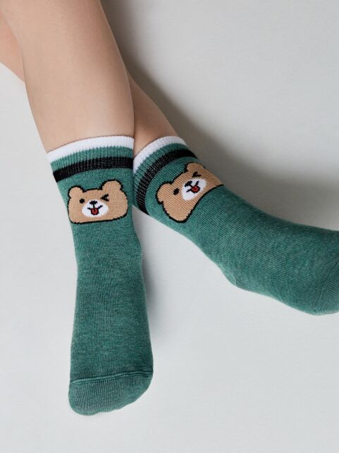 Хлопковые носки с рисунком “Bear” - купить в интернет-магазине Conte