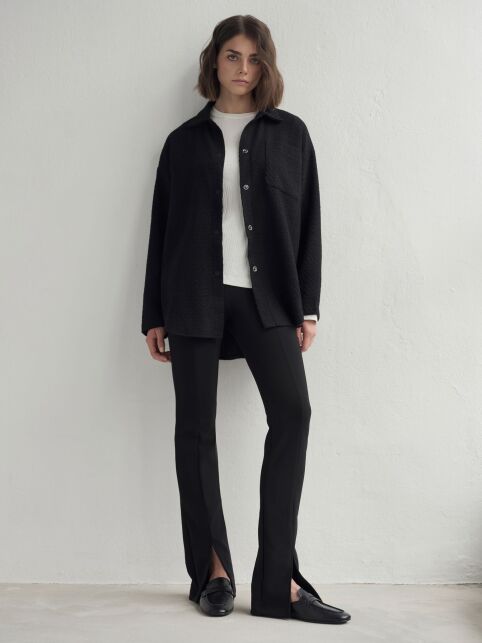 Брюки с высокой посадкой и разрезами по центру низа LBK 2505 - купить в интернет-магазине Conte