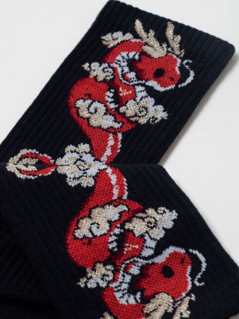 Новогодние темно-синие носки с пикотом «Змейка» - купить в интернет-магазине Conte