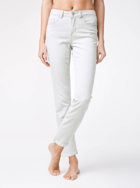 Cropped eco-friendly jeans with cuffs CON-129 - buy in the online store Conte