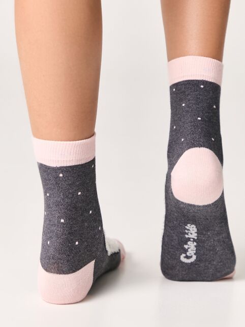 Хлопковые носки TIP-TOP с пушистым рисунком "Котик" - купить в интернет-магазине Conte