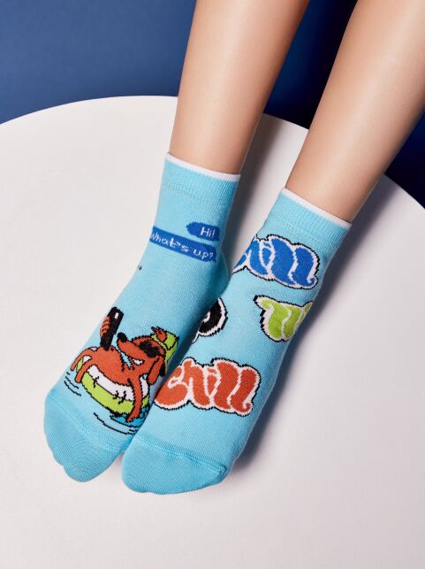 Хлопковые носки с рисунками "Chill" - купить в интернет-магазине Conte