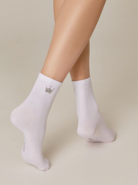 Носки из хлопка с сияющим рисунком "Queen" - купить в интернет-магазине Conte
