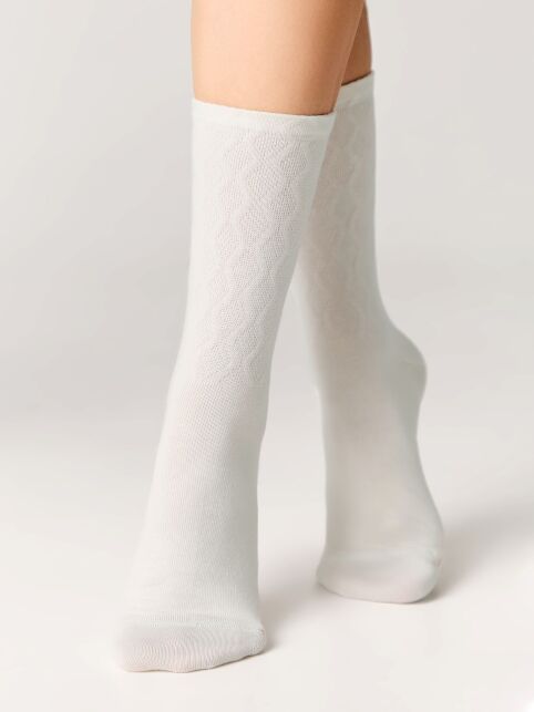 Удлинённые носки с хлопком и рисунком «зигзаги» - купить в интернет-магазине Conte