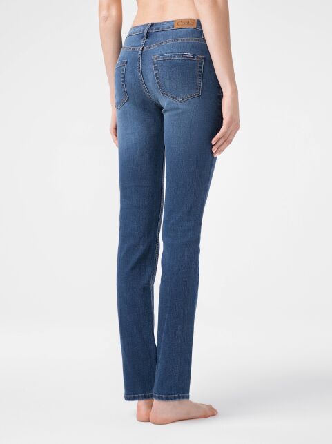 Ultra-comfortable eco-friendly straight jeans with a medium fit CON-152 - buy in the online store Conte