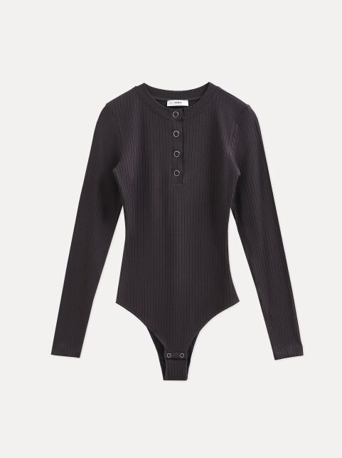 Боди в рубчик с застежкой на кнопках из вискозы LBD 3332 - купить в интернет-магазине Conte