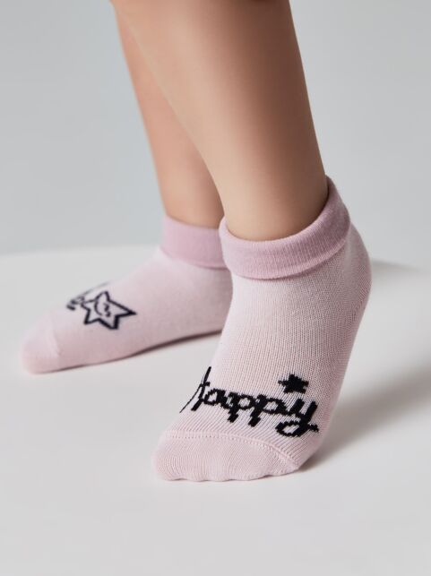 Хлопковые носки с рисунками «Bee happy» - купить в интернет-магазине Conte