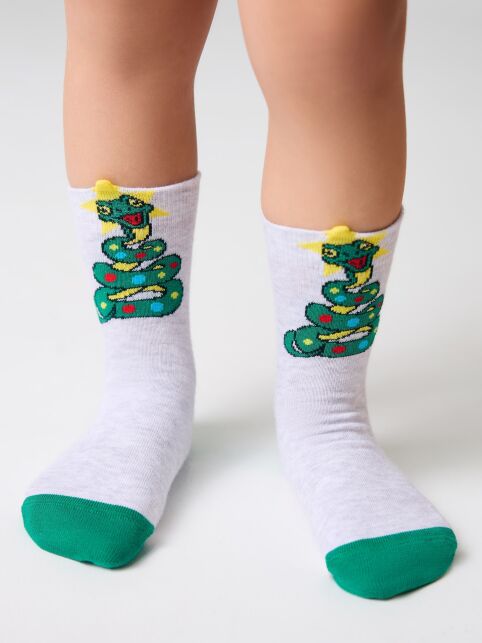 Новогодние детские носки с пикотом «Змейка» - купить в интернет-магазине Conte